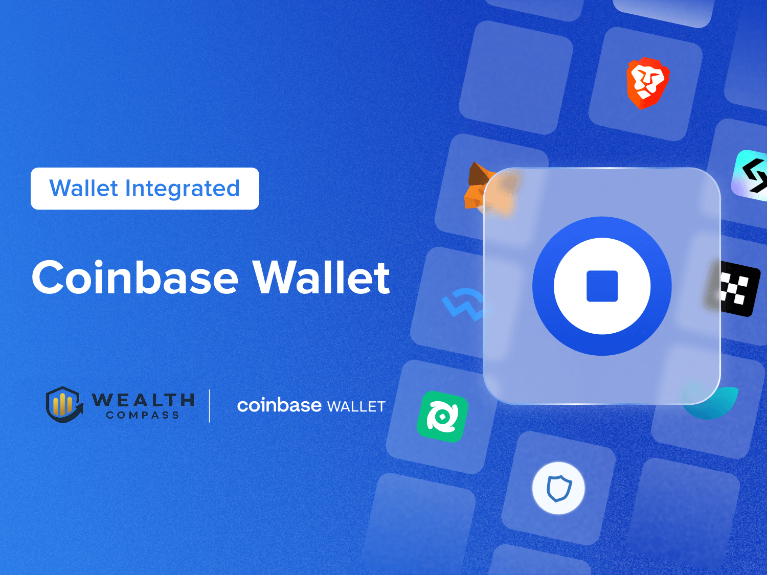 The Wealth Compass mobile mockup shows that wallet is private and secure